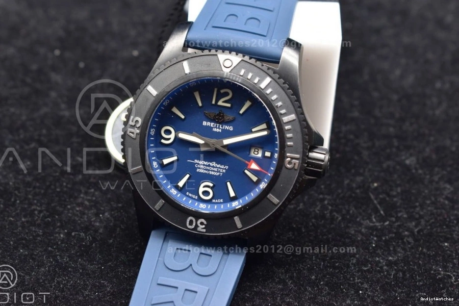 Strap Black Edition 1170 TF Bezel A Blue 44 Automatic Superocean Best Rubber Black Dial Lightweight 1:1 On 0516